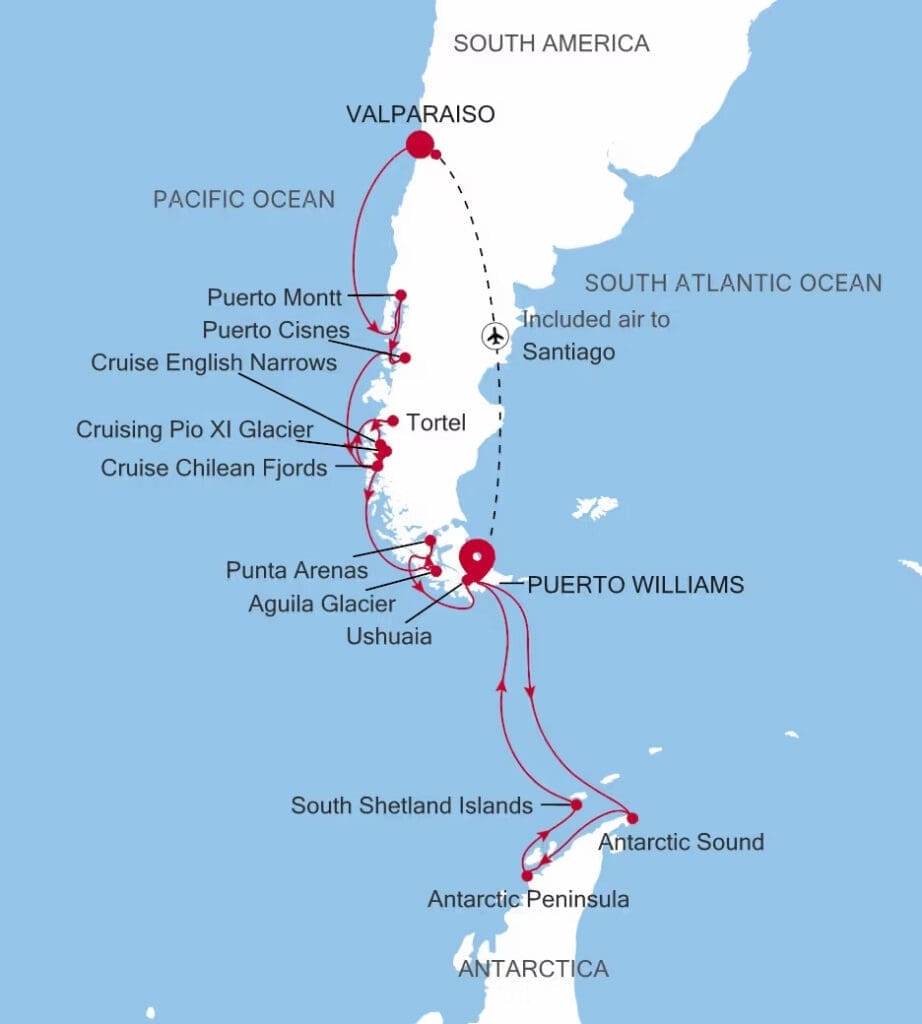 Silversea Valparaiso to Puerto Williams