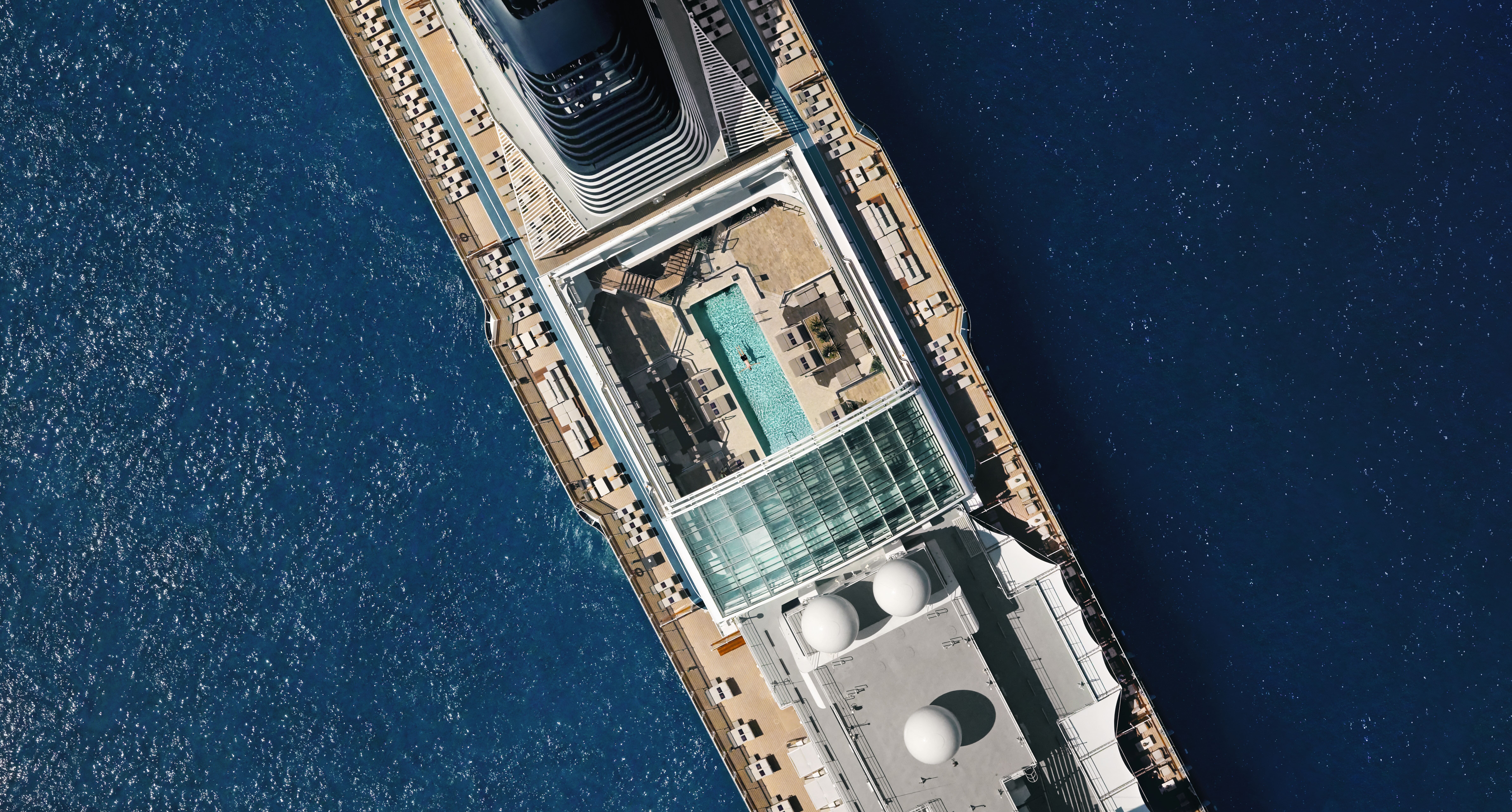 Explora Journeys ship aerial