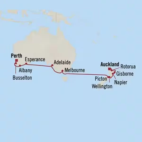 Fremantle to Auckland NZ on Oceania Riviera