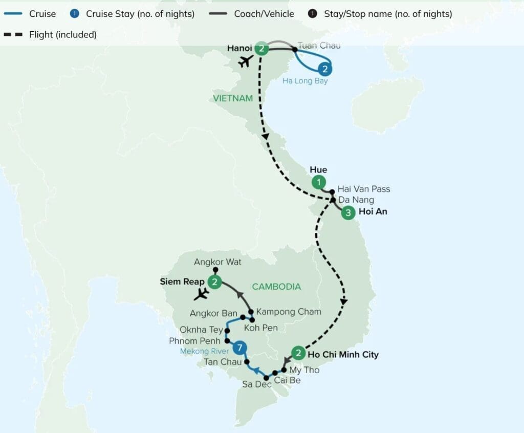 Travelmarvel Hanoi to Siam Reap