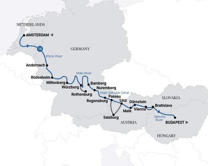 APT Amsterdam to Budapest River Cruise 2026